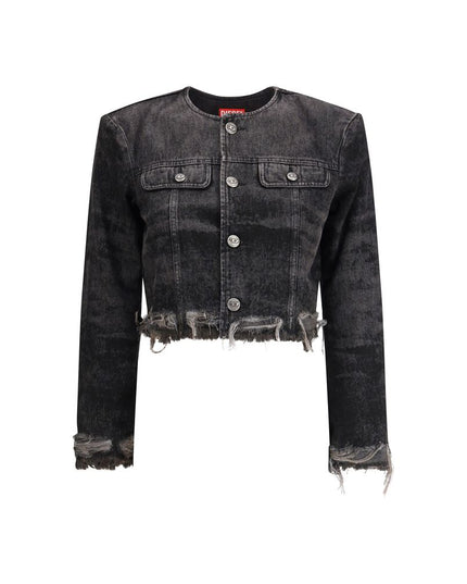 Diesel Gray Cotton Denim Jacket