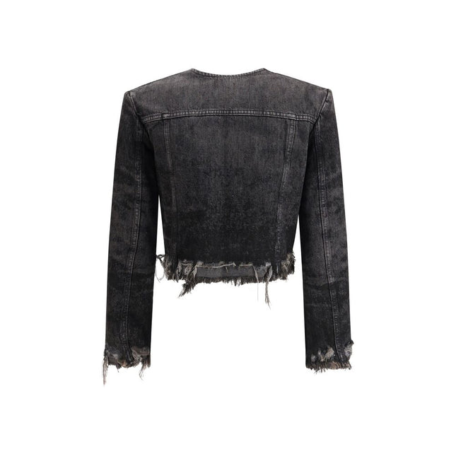 Diesel Gray Cotton Denim Jacket