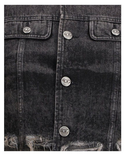 Diesel Gray Cotton Denim Jacket