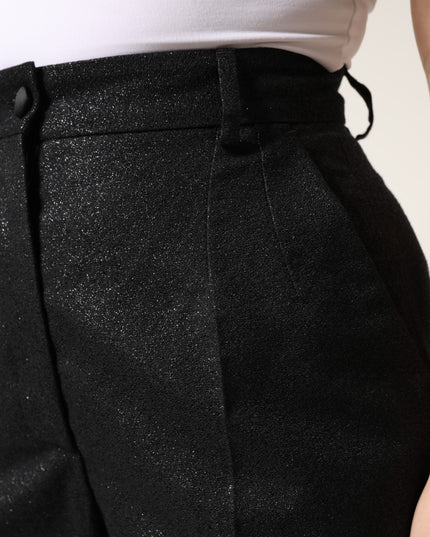 Dolce & Gabbana Black Polyester Casual High Waist Mini Shorts