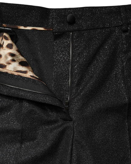 Dolce & Gabbana Black Polyester Casual High Waist Mini Shorts