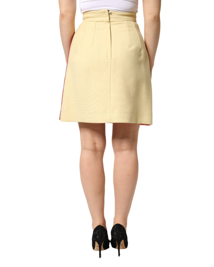 Dolce & Gabbana Multicolor Wool Casual High Waist Mini Skirt