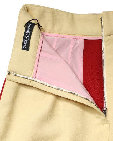 Dolce & Gabbana Multicolor Wool Casual High Waist Mini Skirt