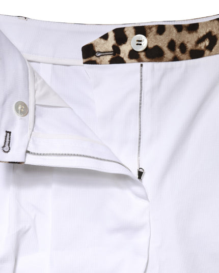 Dolce & Gabbana White Cotton High Waist Bermuda Mini Shorts