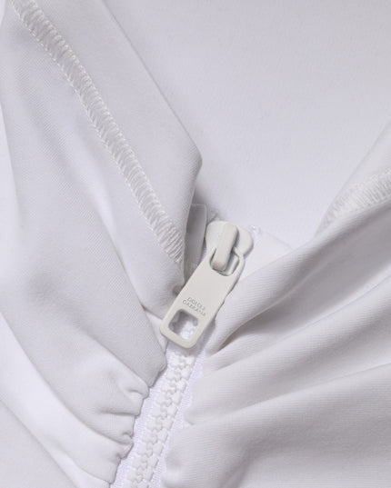 Dolce & Gabbana White Viscose Pencil Cut High Waist Mini Skirt