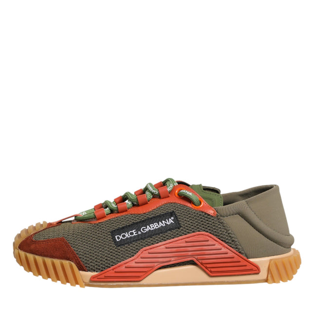 Dolce & Gabbana Multicolor Lace Up Low Top NS1 Sneakers Shoes