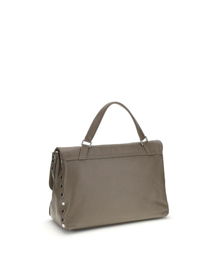 Zanellato Gray Calf Leather Bos Taurus Shoulder Bag