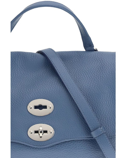 Zanellato Blue Calf Leather Bos Taurus Shoulder Bag