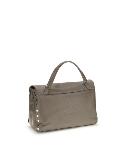 Zanellato Gray Calf Leather Bos Taurus Shoulder Bag