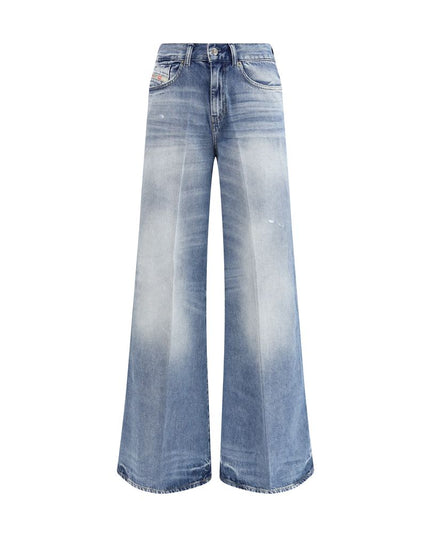 Diesel Light Blue Cotton Bootcut Jeans