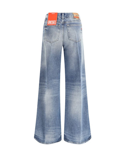 Diesel Light Blue Cotton Bootcut Jeans