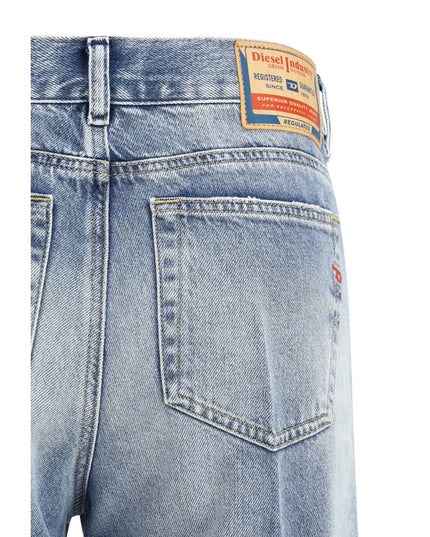 Diesel Light Blue Cotton Bootcut Jeans