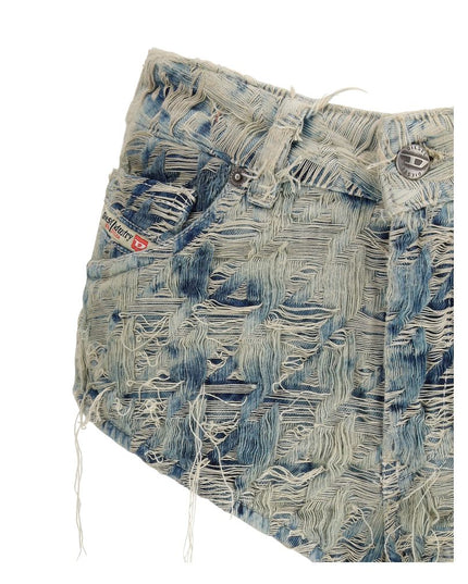 Diesel Light Blue Cotton Bermuda Shorts