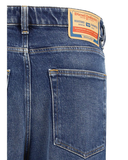 Diesel Blue Cotton Straight-Leg Jeans