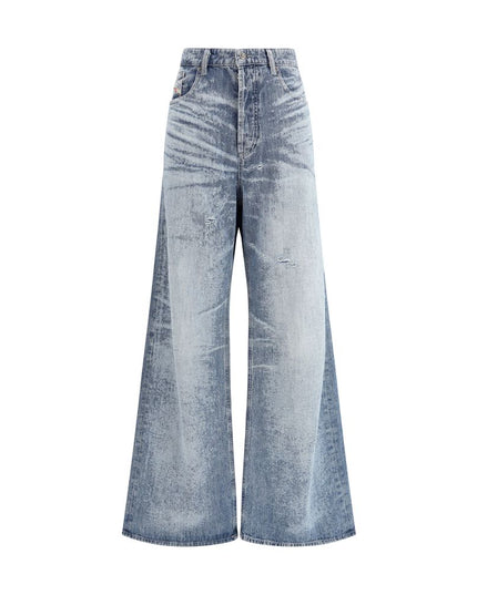Diesel Blue Cotton Flared Jeans