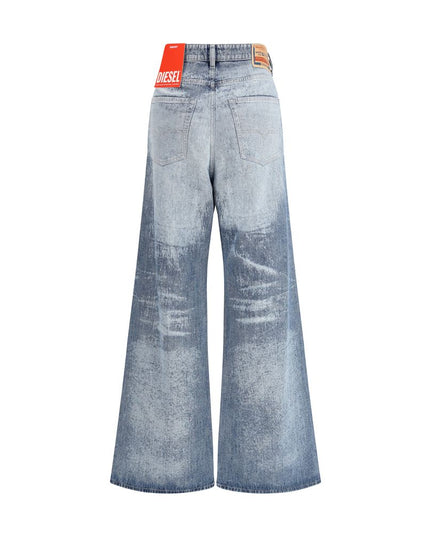 Diesel Blue Cotton Flared Jeans