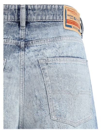 Diesel Blue Cotton Flared Jeans