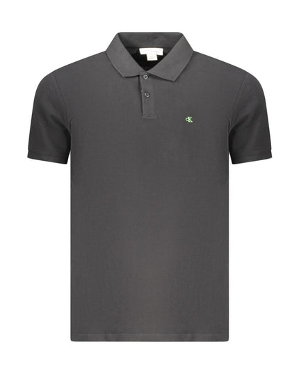 Calvin Klein Black Cotton Men Polo