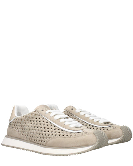 Dolce & Gabbana Beige Fabric Low Top Sneakers