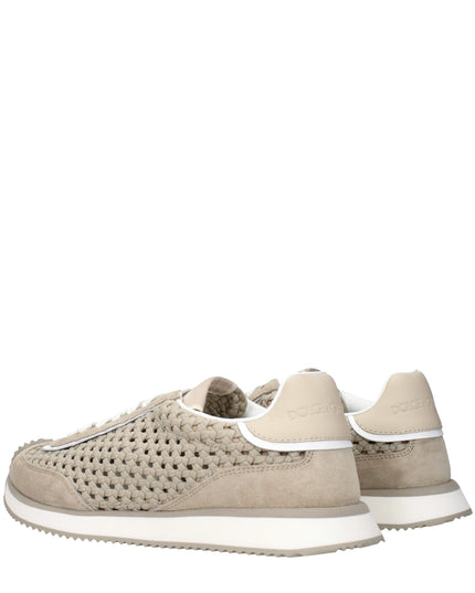 Dolce & Gabbana Beige Fabric Low Top Sneakers