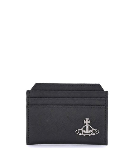Vivienne Westwood Black Calf Leather Bos Taurus Wallet