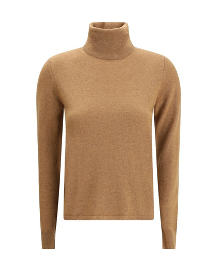 Max Mara Brown Wool Turtleneck