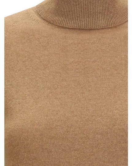 Max Mara Brown Wool Turtleneck