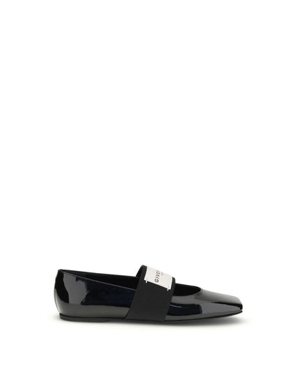 Givenchy Black Leather Ballet Flats