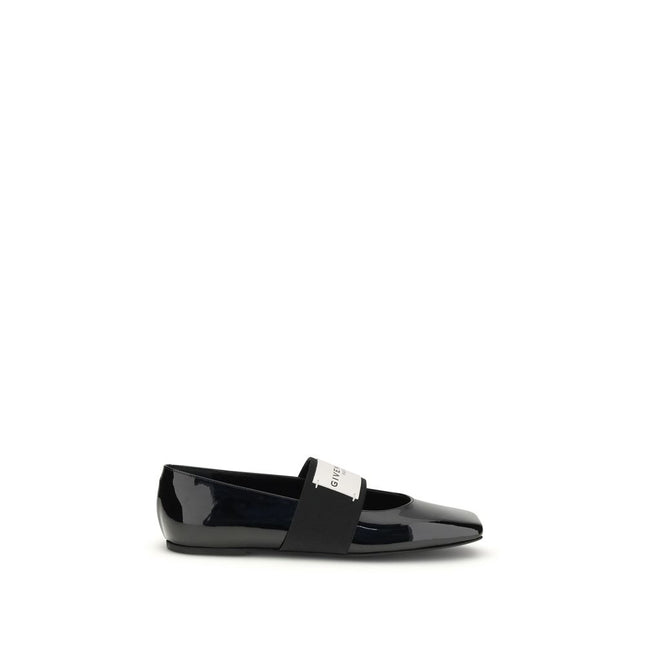 Givenchy Black Leather Ballet Flats