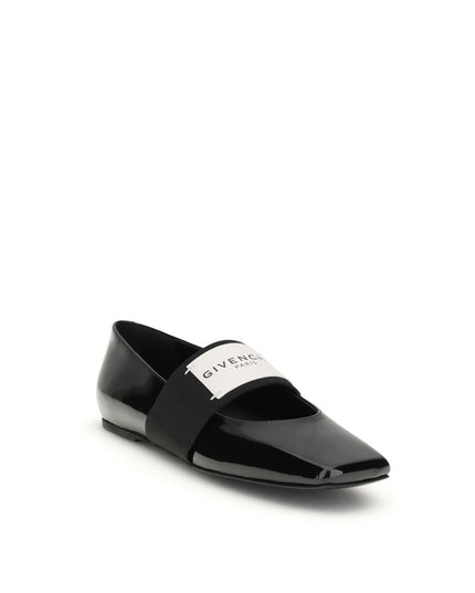 Givenchy Black Leather Ballet Flats