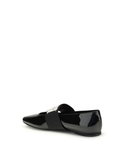 Givenchy Black Leather Ballet Flats