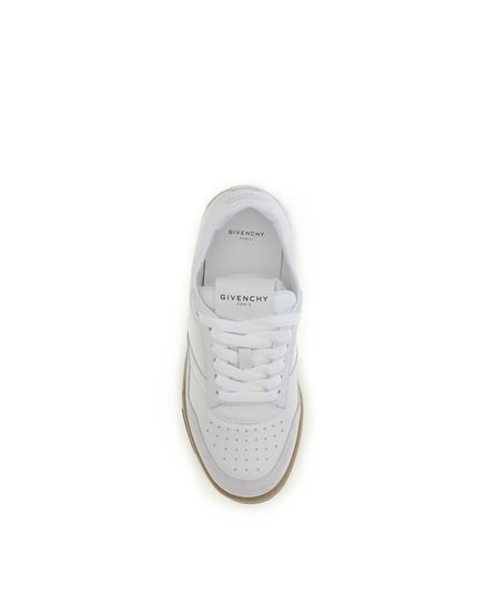 Givenchy White Calf Leather Bos Taurus Chunky Sneakers
