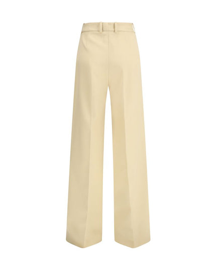 Ermanno Scervino Yellow Fleece Wool Casual Pants