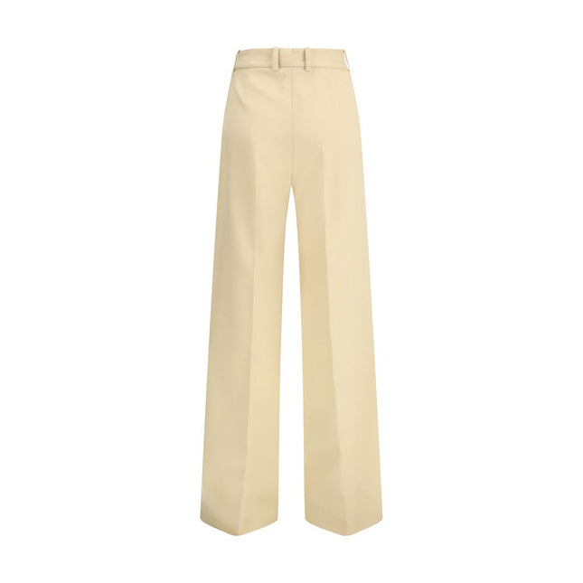 Ermanno Scervino Yellow Fleece Wool Casual Pants