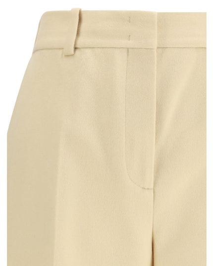 Ermanno Scervino Yellow Fleece Wool Casual Pants