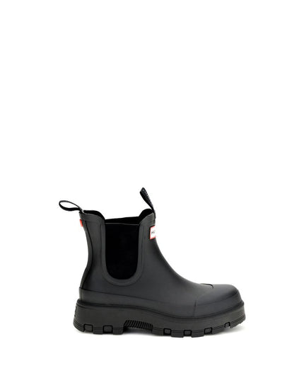 Hunter Black Rubber Chelsea Boots