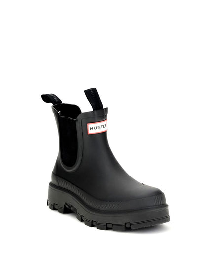 Hunter Black Rubber Chelsea Boots