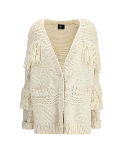 Moncler Grenoble Cream Polyamide Cardigan