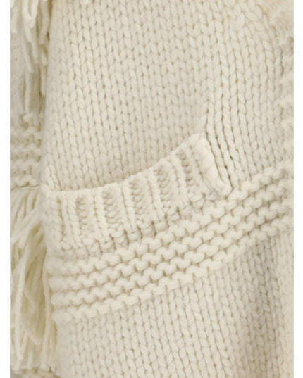 Moncler Grenoble Cream Polyamide Cardigan