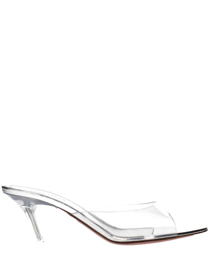 Amina Muaddi Transparent Pvc Stiletto Heel Sandals