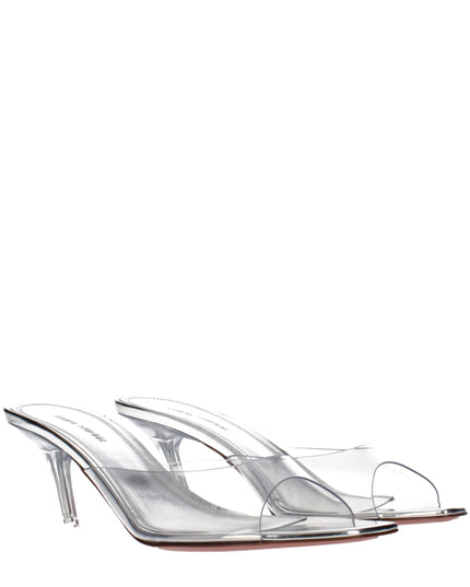 Amina Muaddi Transparent Pvc Stiletto Heel Sandals