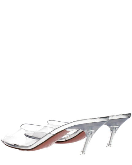 Amina Muaddi Transparent Pvc Stiletto Heel Sandals
