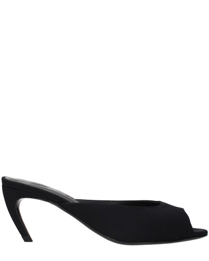 The Attico Black Fabric Sandals