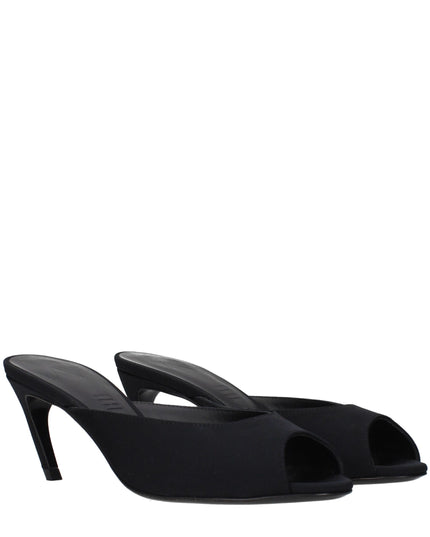 The Attico Black Fabric Sandals