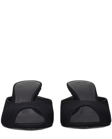 The Attico Black Fabric Sandals