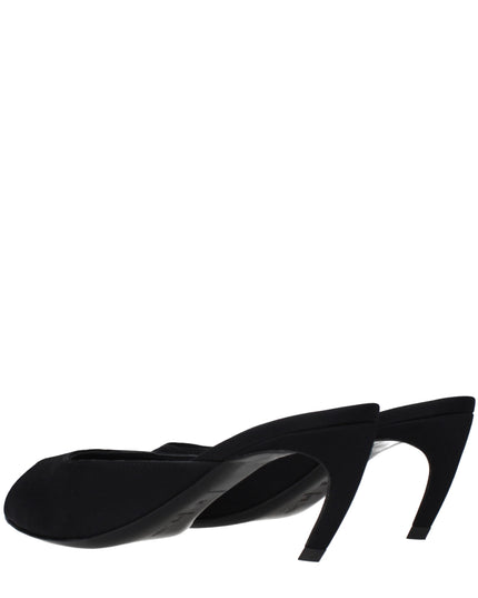 The Attico Black Fabric Sandals