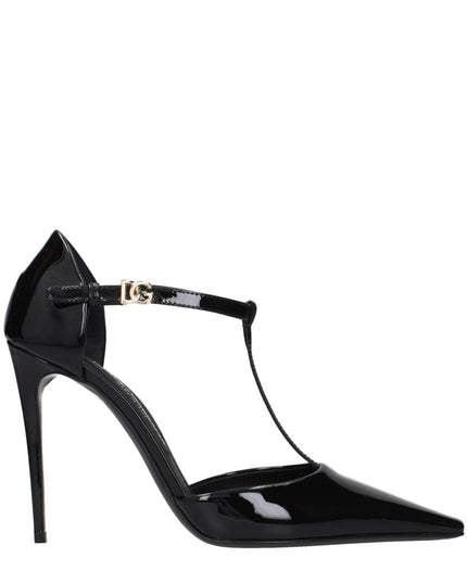 Dolce & Gabbana Black Leather High Heel Pumps