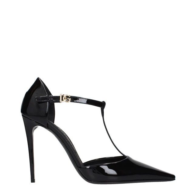 Dolce & Gabbana Black Leather High Heel Pumps