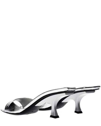 The Attico Gray Leather Sandals