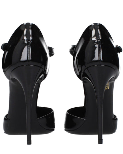Dolce & Gabbana Black Leather High Heel Pumps
